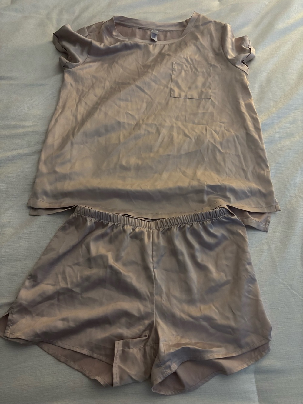 stars above Taupe Short Pajama Set — Soft Pocket Tee & Elastic Waist Shorts